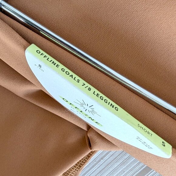 NWT Offline by Aerie Goals 7/8 Hi-Rise Leggings Mesh Pocket Yoga Pants Short - Picture 8 of 12
